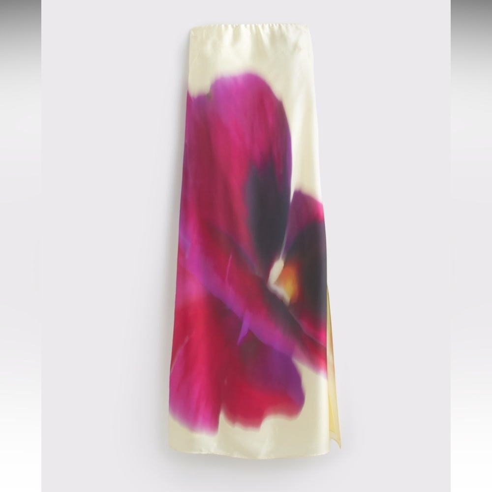 A&F Julia Strapless Slip Maxi Dress in Yellow Floral - New with Tags, never worn